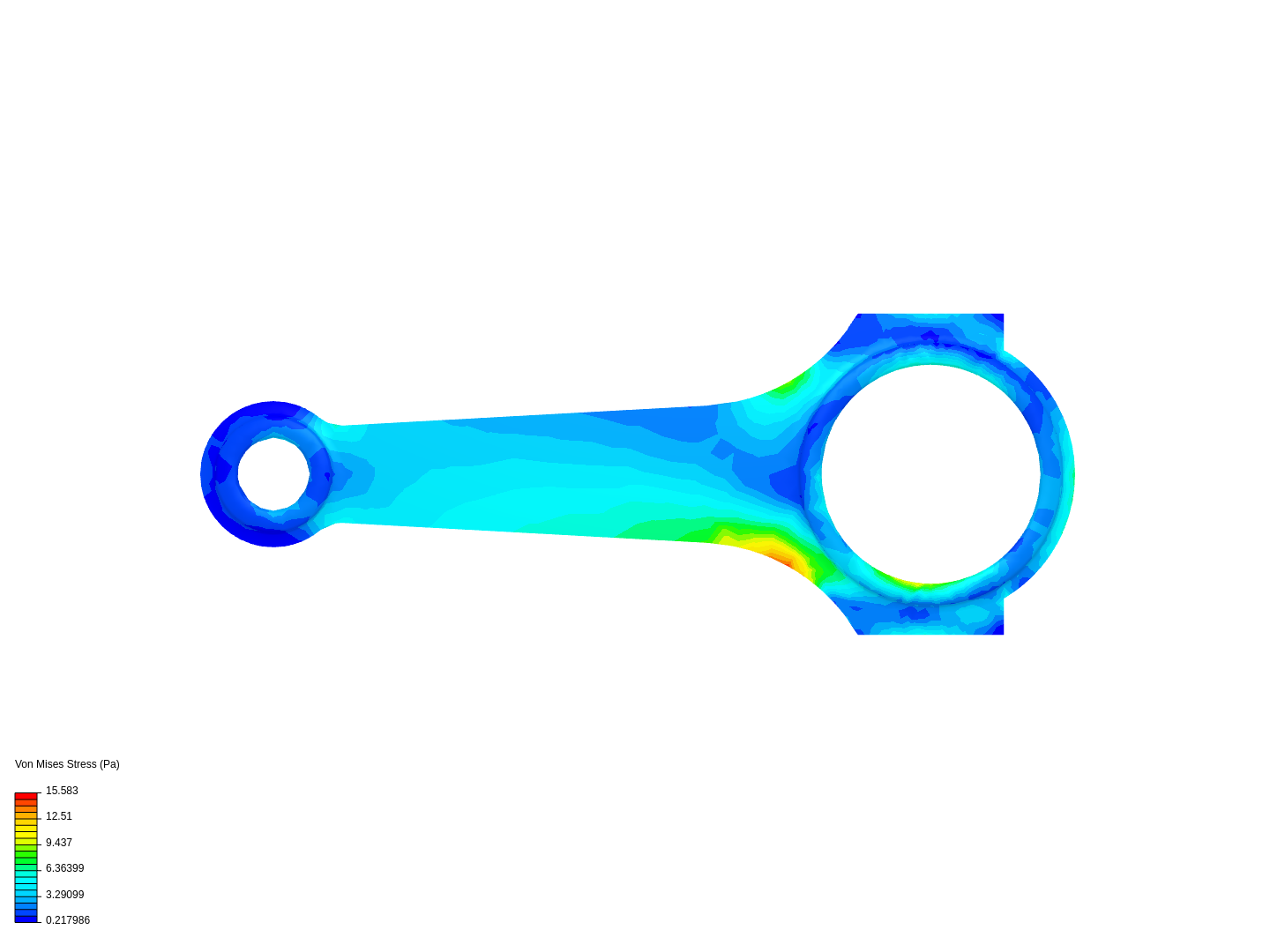 Connecting rod stress analysis image