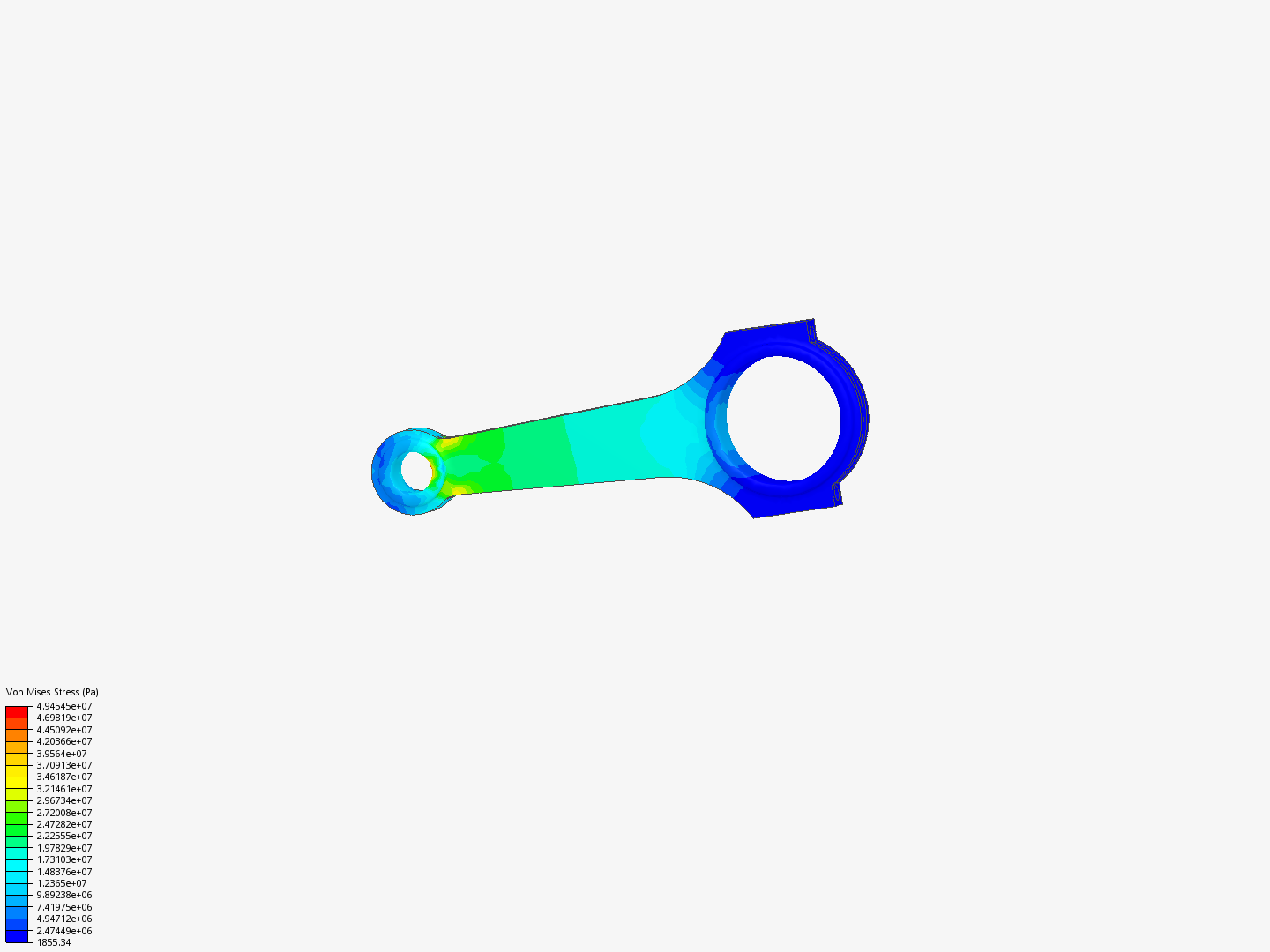 Connecting rod stress analysis image