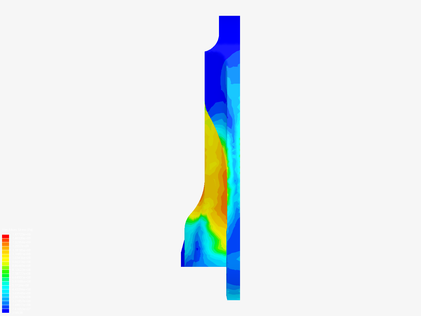 Plate 2: Nonlinear Analysis of Aircraft Engine Bearing Bracket - Copy image