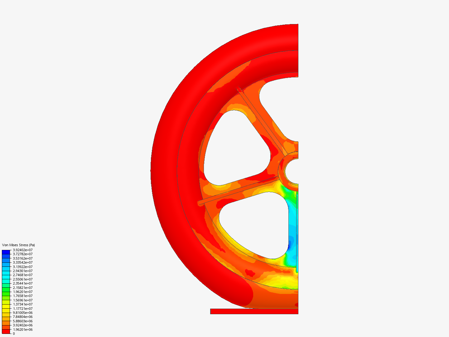 Tutorial: Nonlinear Analysis of a Wheel image