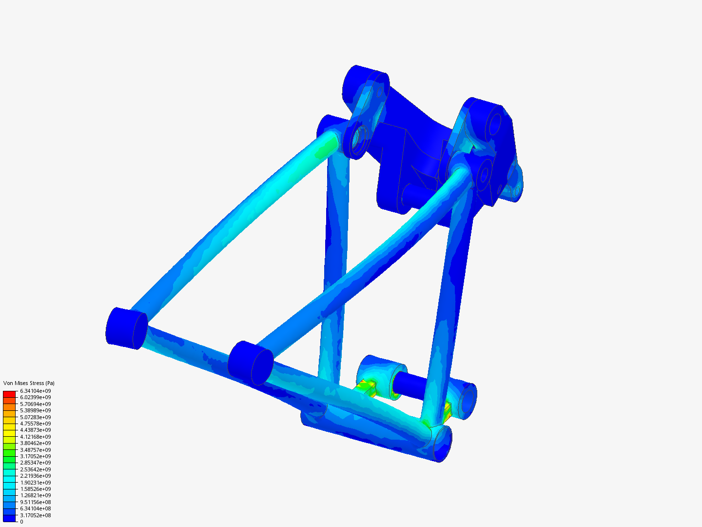 bike linkage stress simulation image