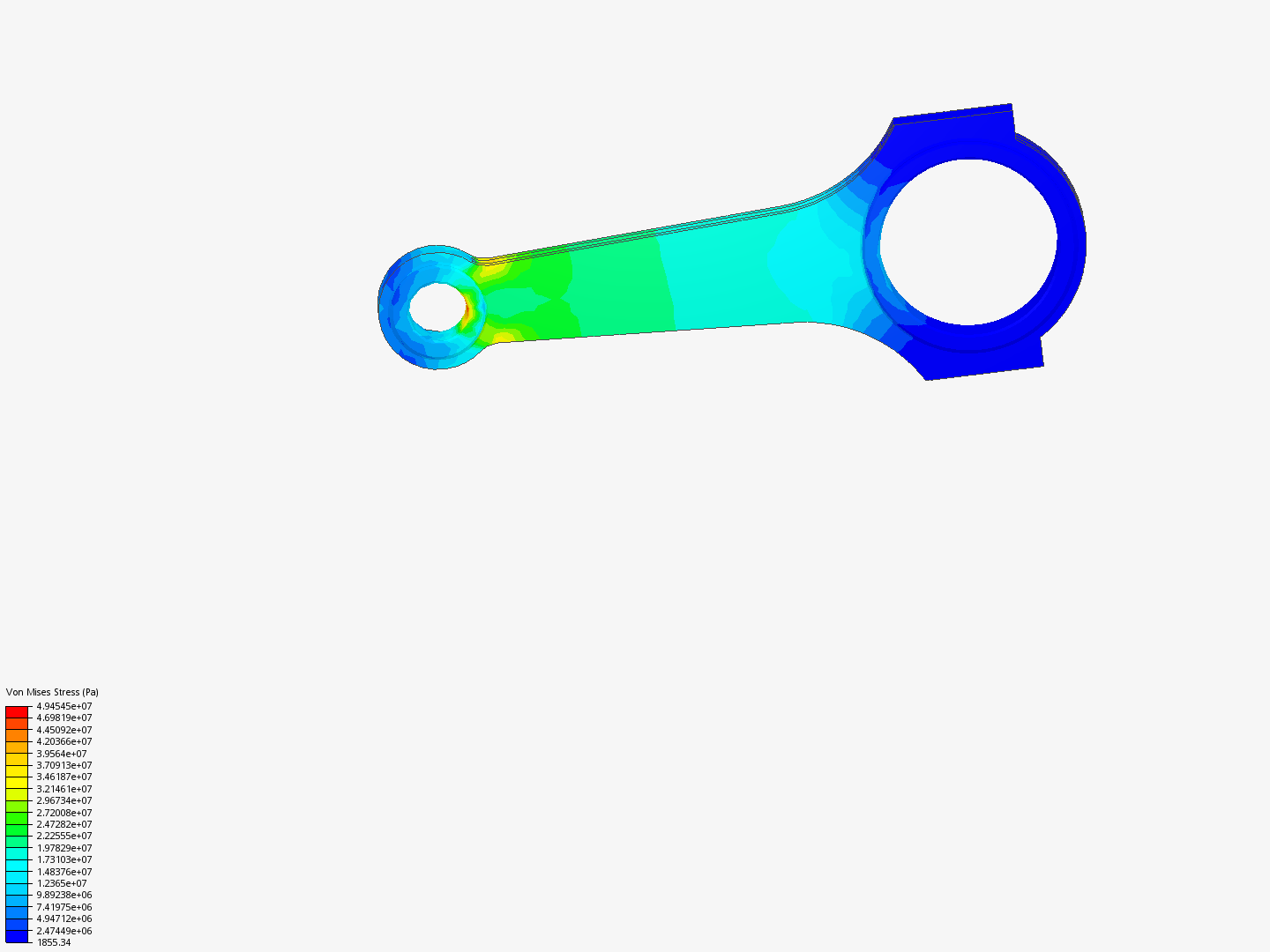 Connecting rod stress analysis image