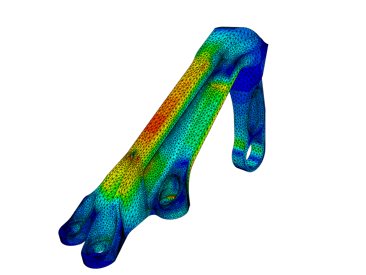 coursera linear and nonlinear anaylsis of engine bracket image