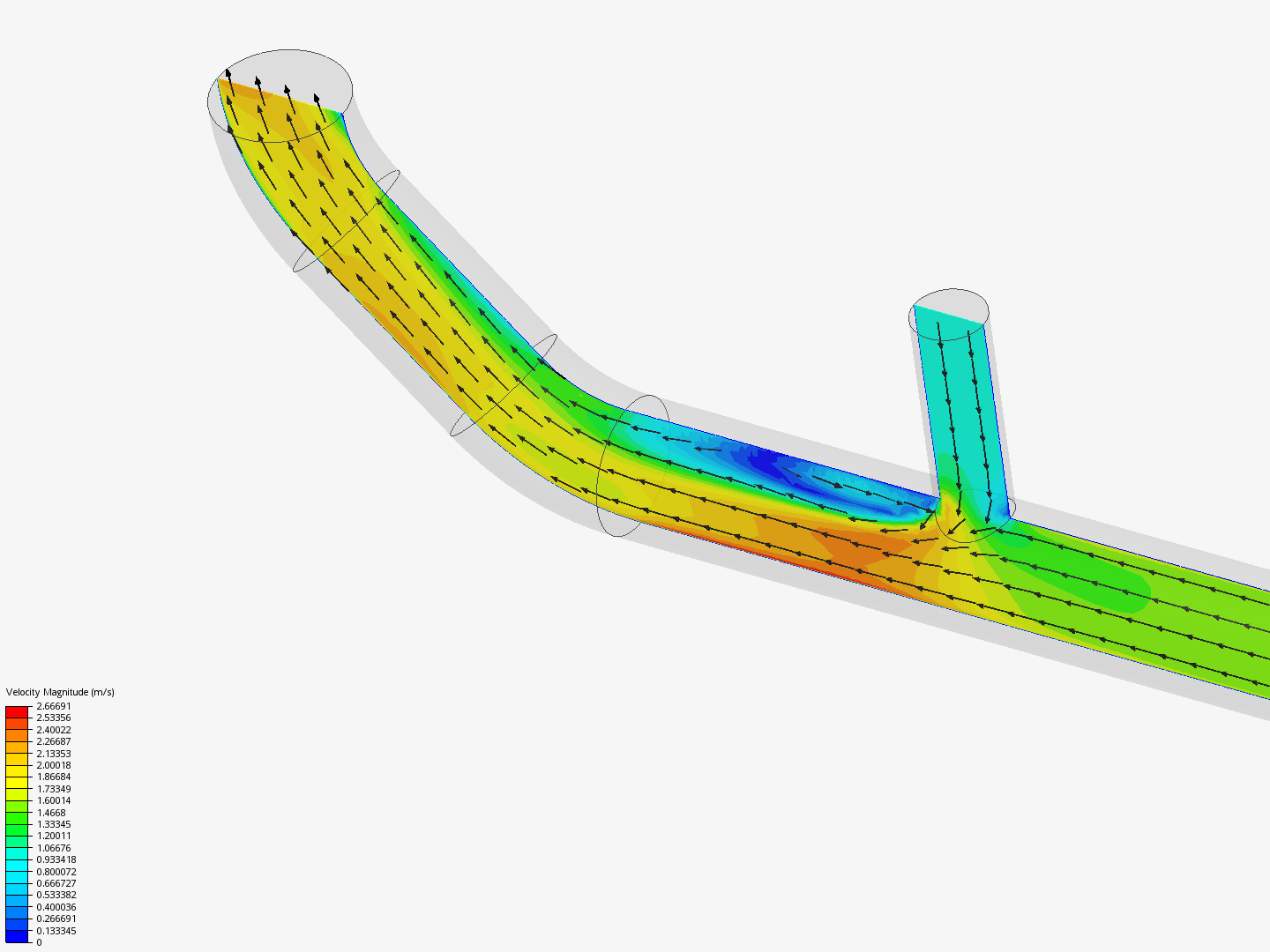 Pipe junction flow image