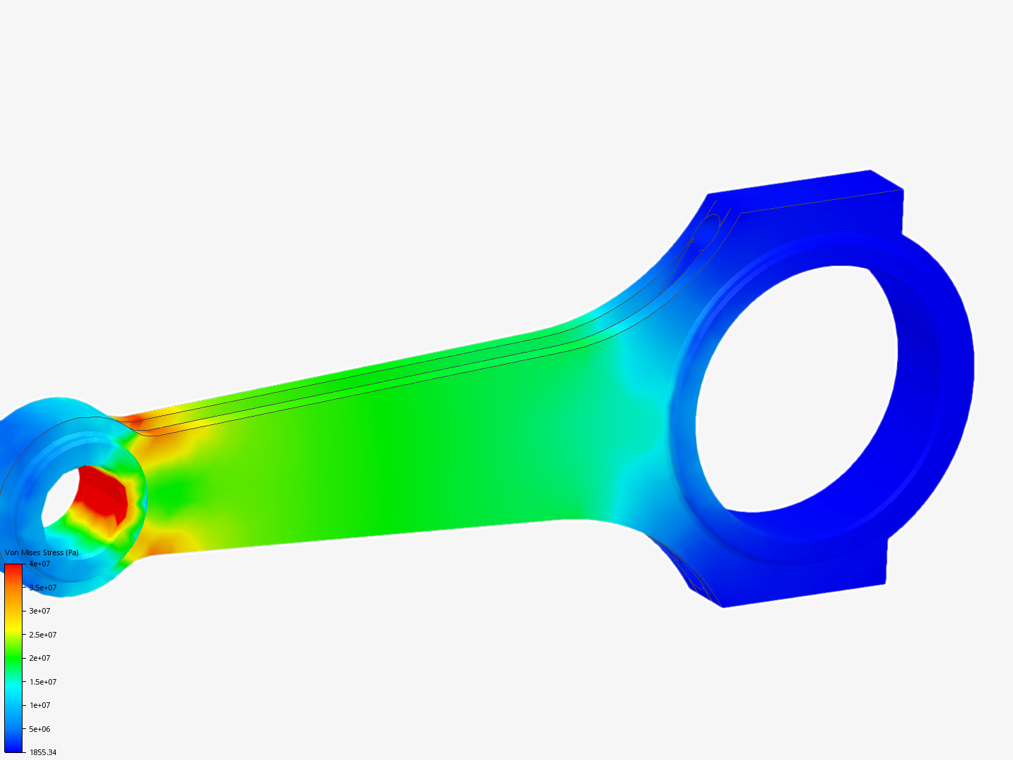 Connecting rod stress analysis image