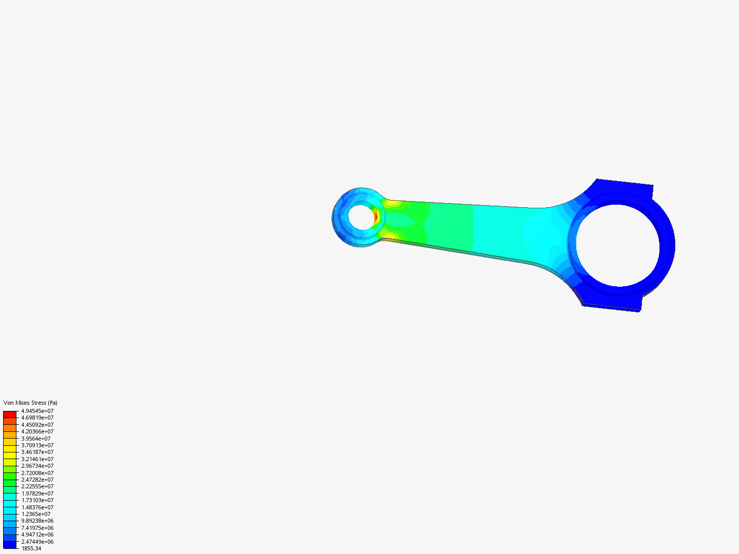 Connecting rod stress analysis image