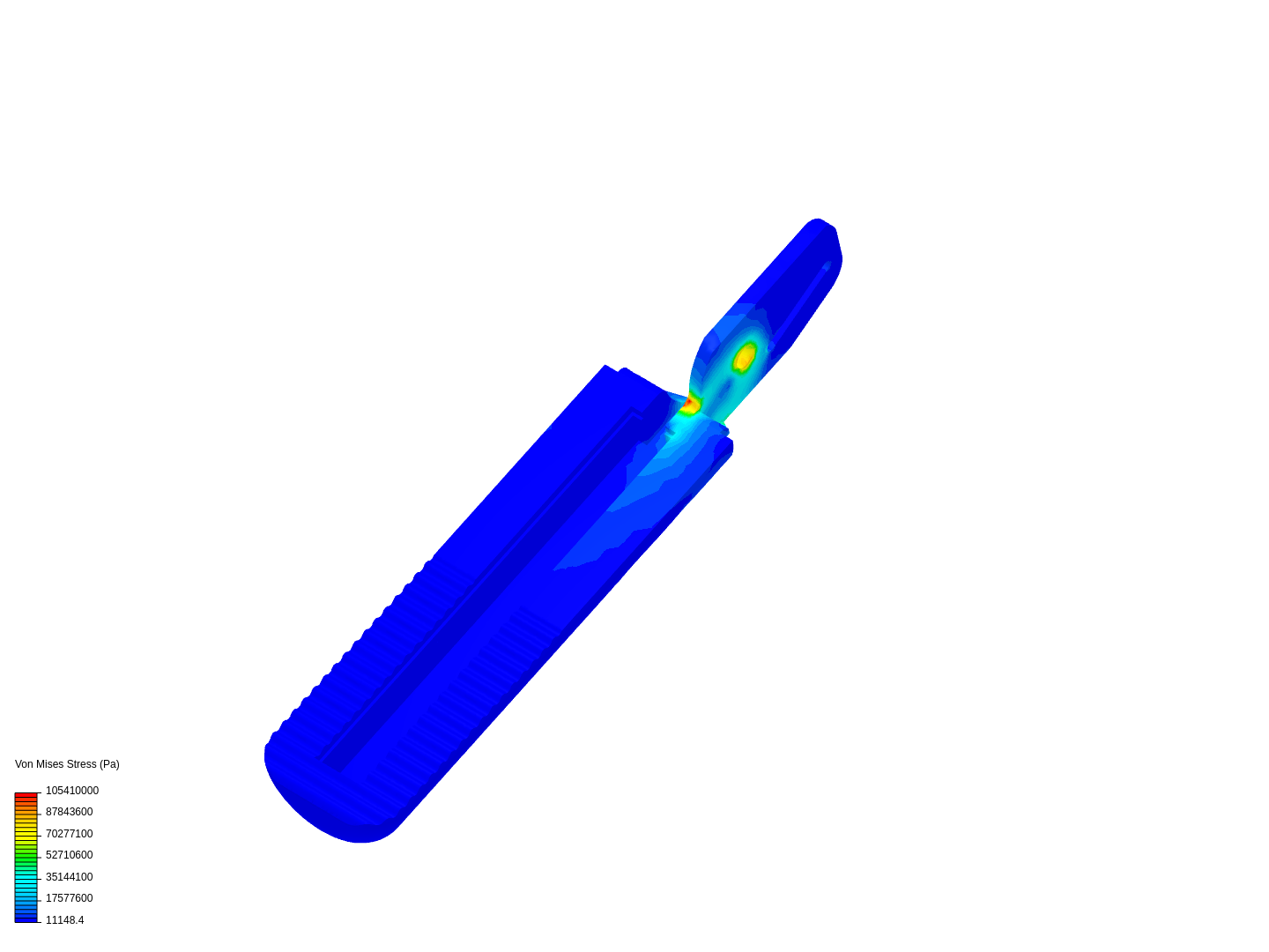 HSI Tool Top Jaw - FEA image