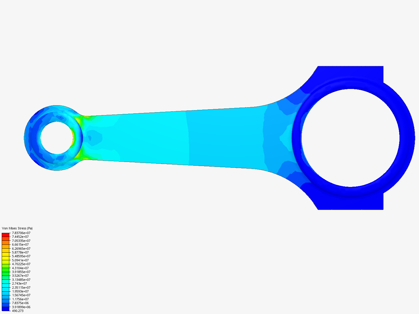 Connecting rod stress analysis image