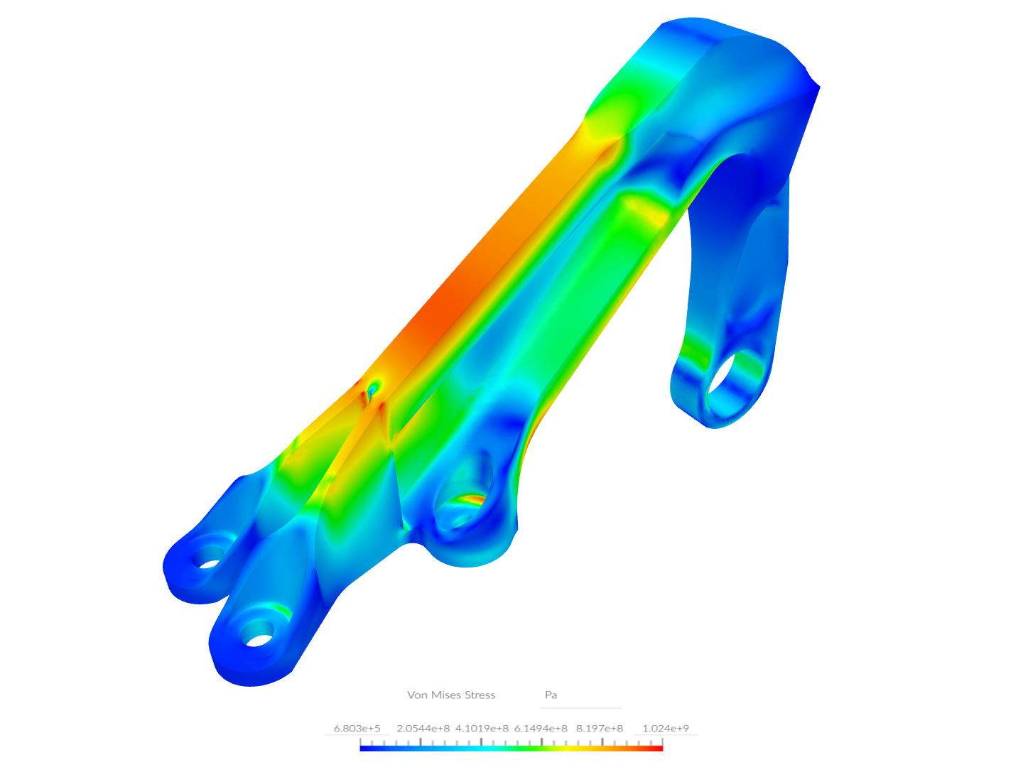 aircraft engine bearing bracket - FEM Linear, Nonlinear Analysis & Post-Processing Training image