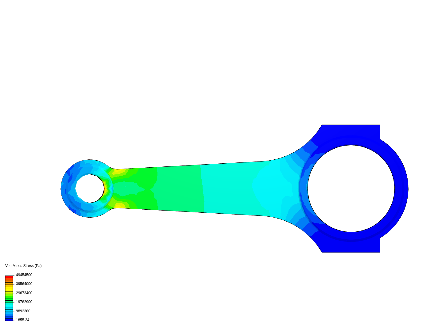 Connecting rod stress analysis image