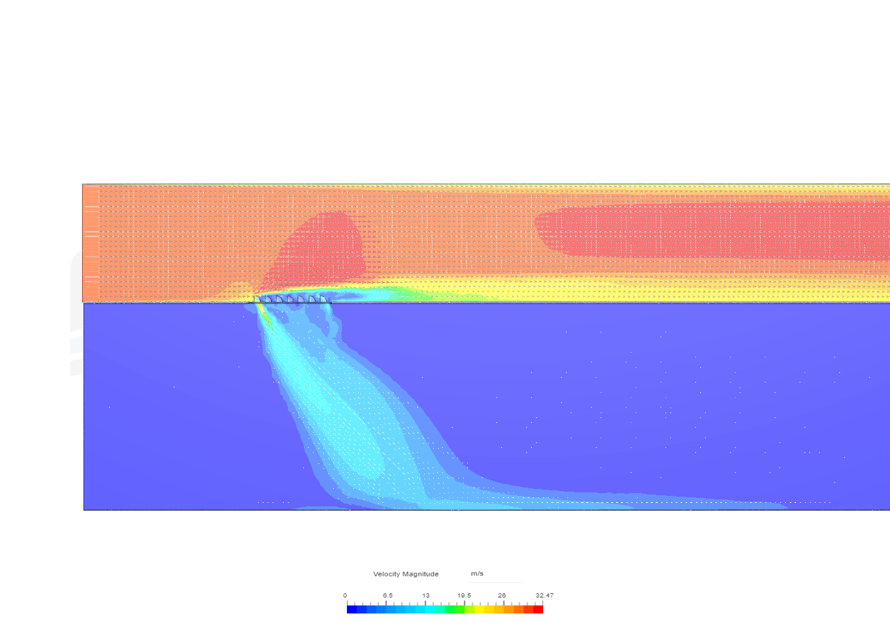 Cooling fin cfd image