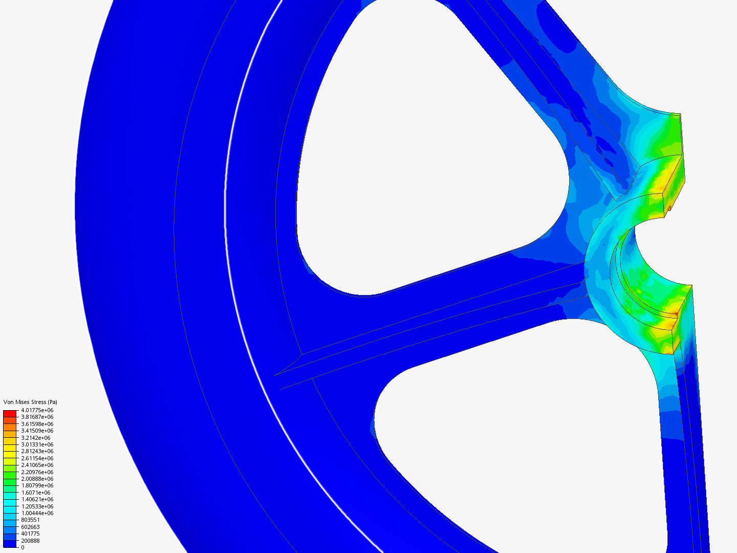 Tutorial: Nonlinear Analysis of a Wheel image