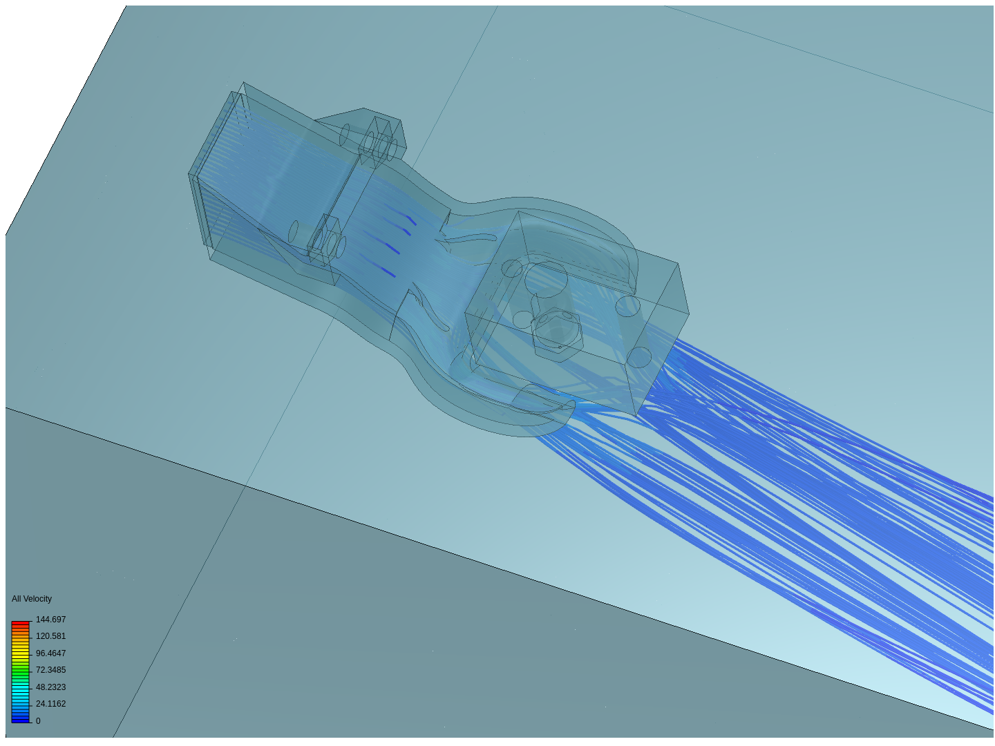 Hemera Part Fan duct -Airflow CFD image