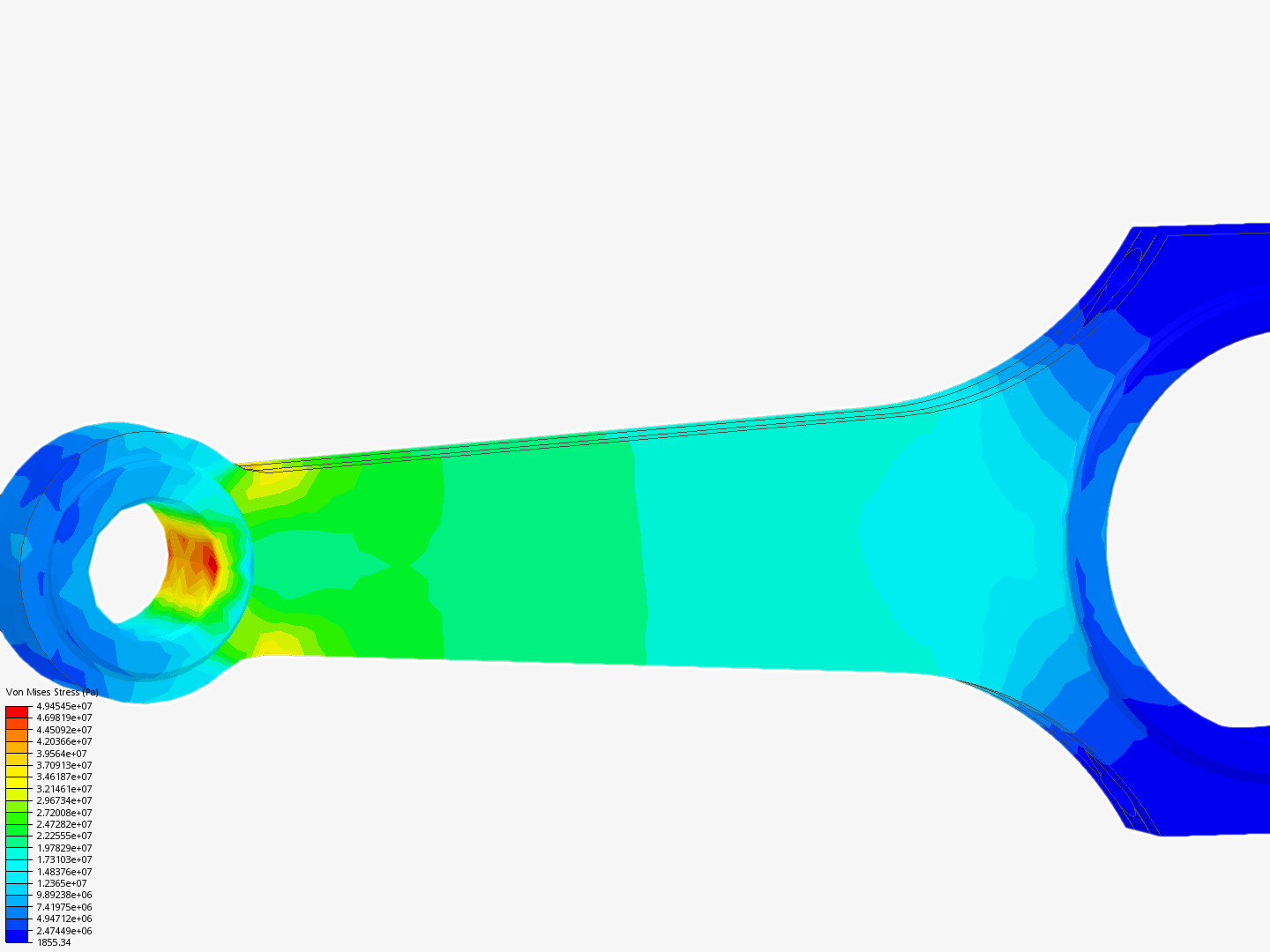 Connecting rod stress analysis image