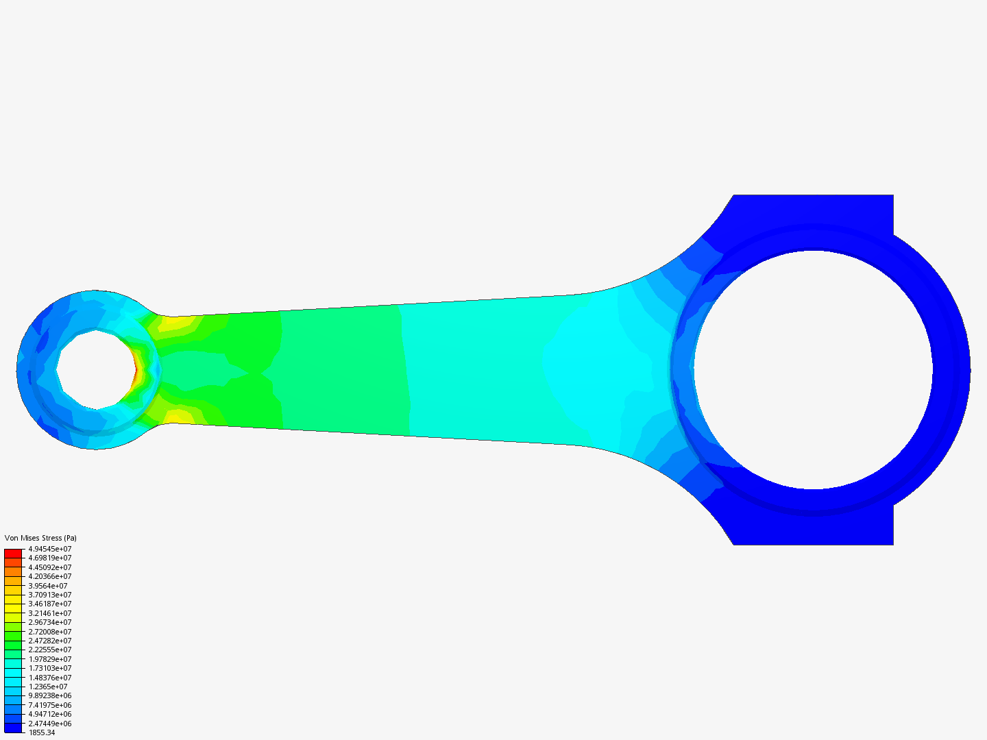 Connecting rod stress analysis image