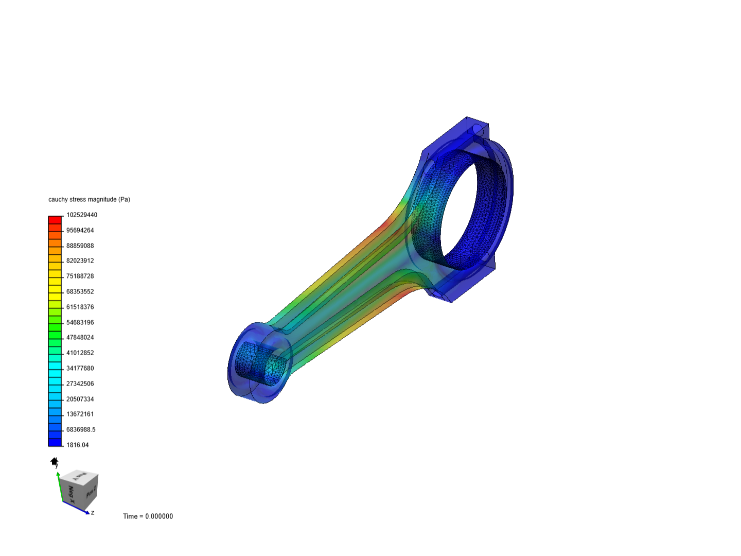 Tutorial 1: Connecting rod stress analysis image