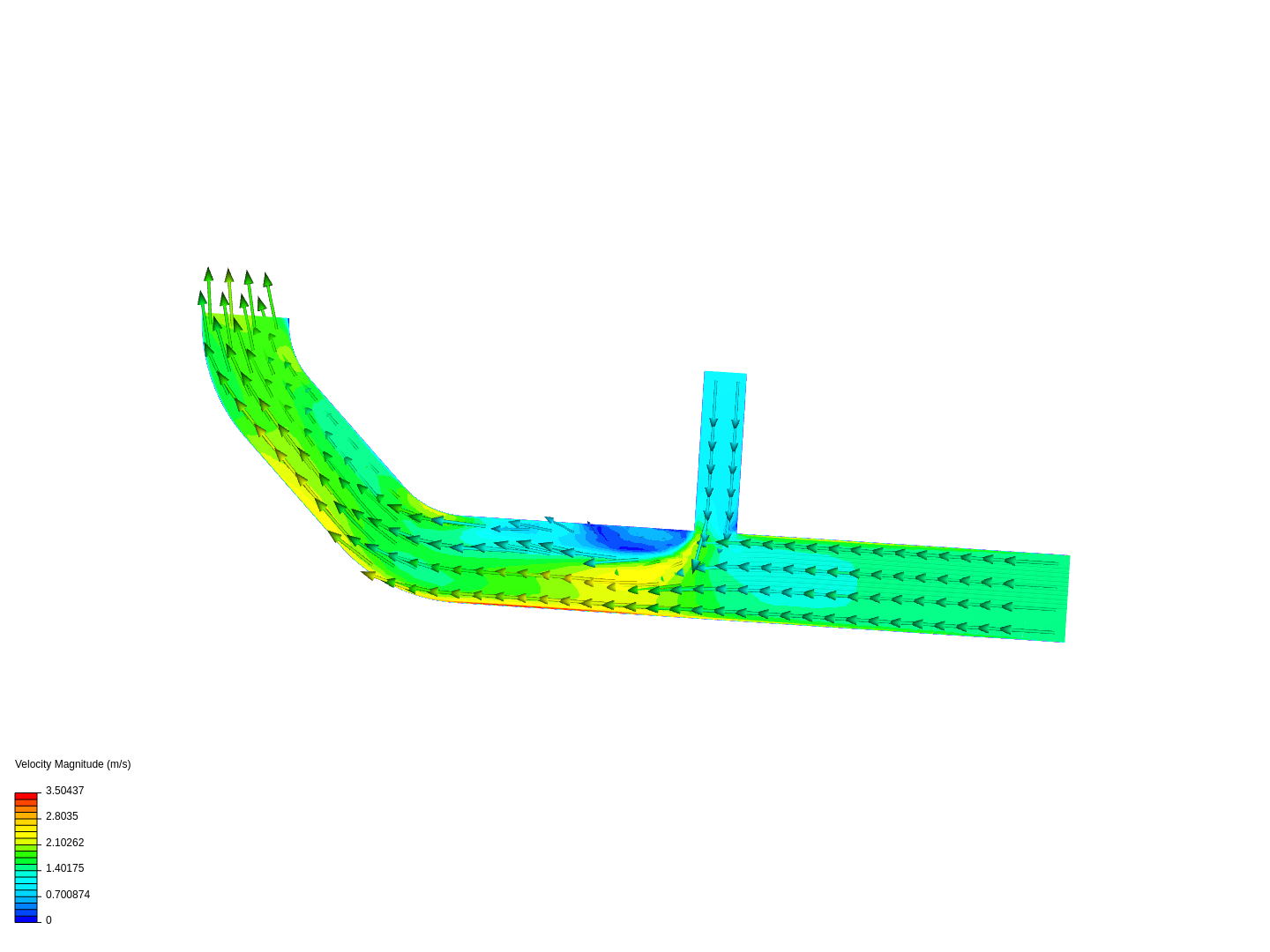 Incompressible flow through pipe junction image