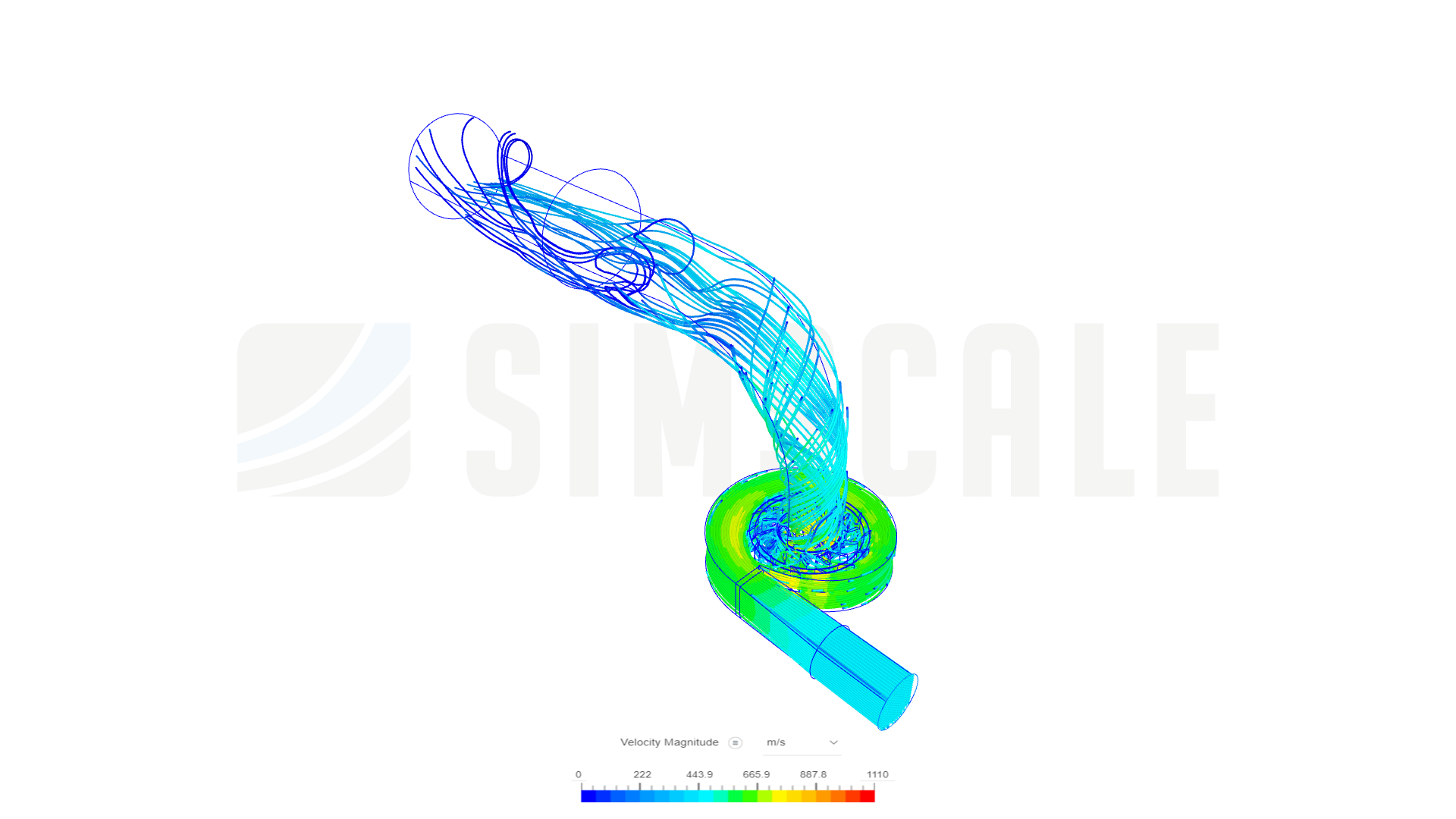 Fluid Flow Simulation Through a Francis turbine image