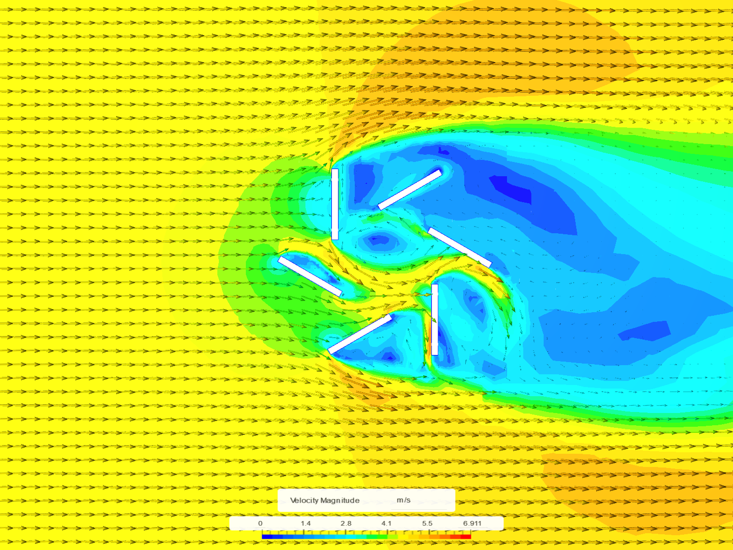 Windleitkonstruktion im digitalen Windkanaltest - Copy image