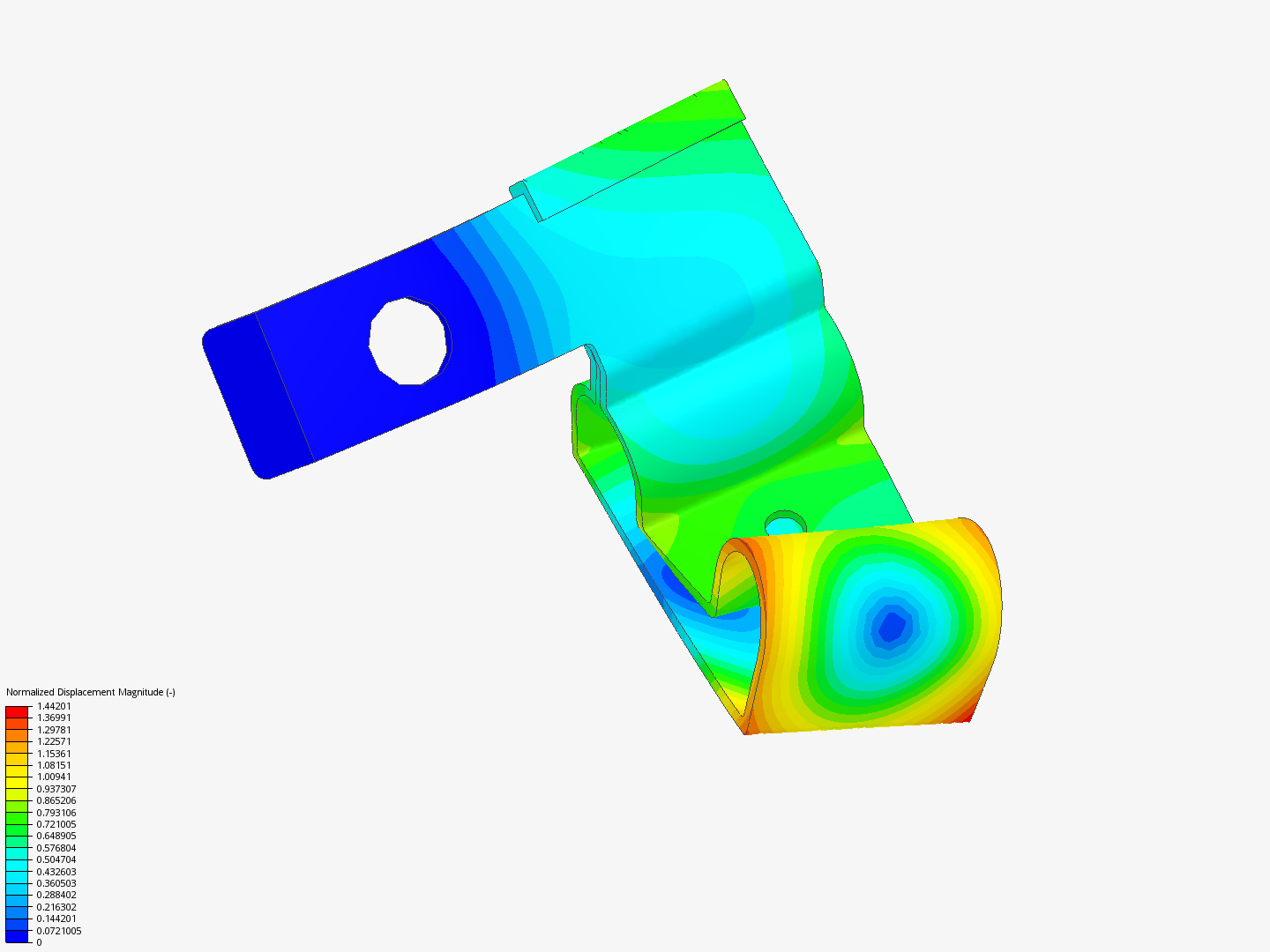 STATIC AND MODAL SIMULATION OF PIPE BRACKET image