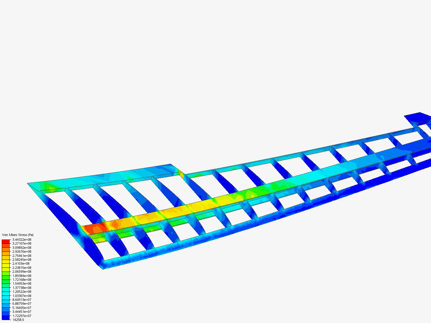 bending of an airplane wing image