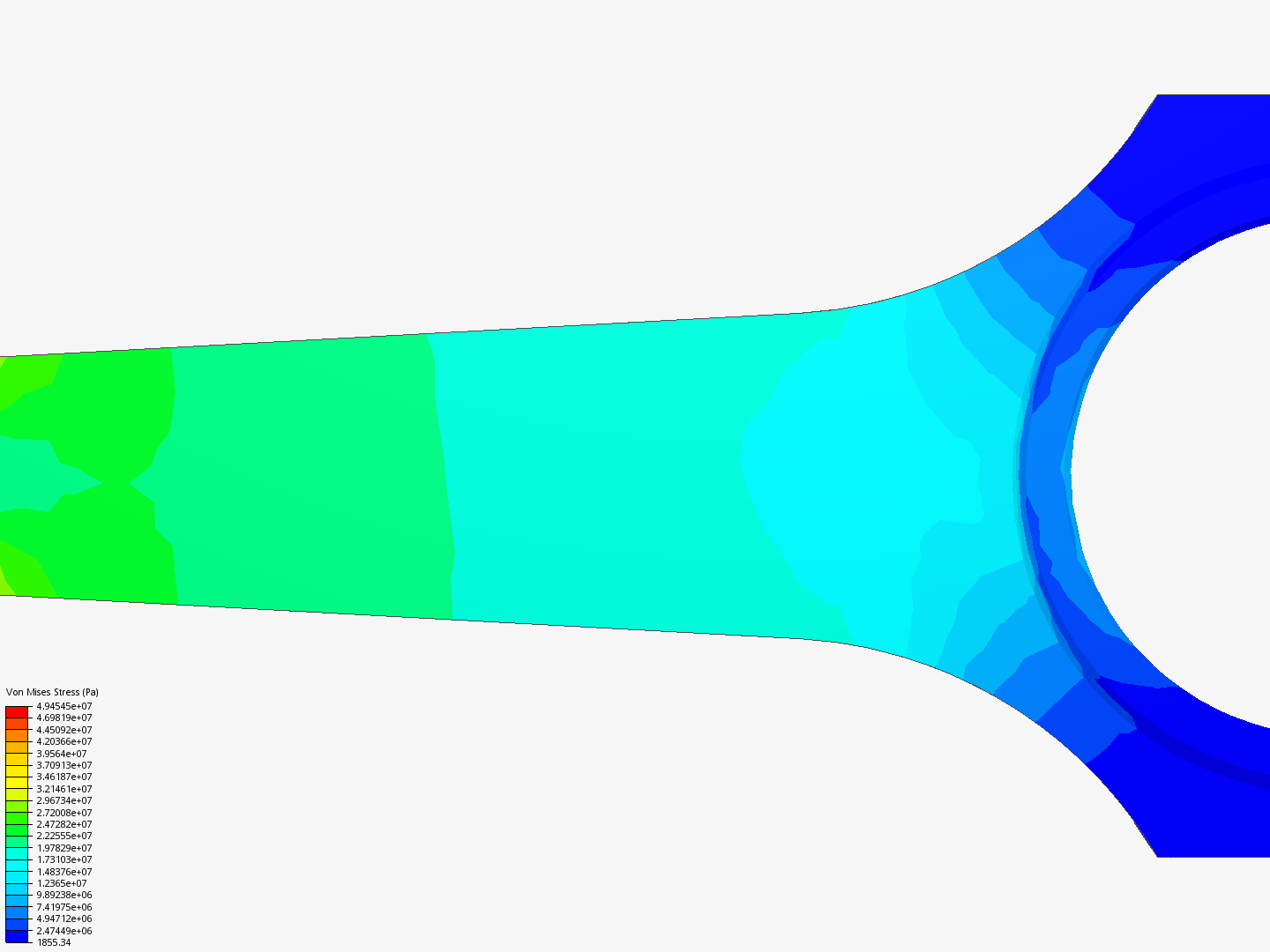 Connecting rod stress analysis image