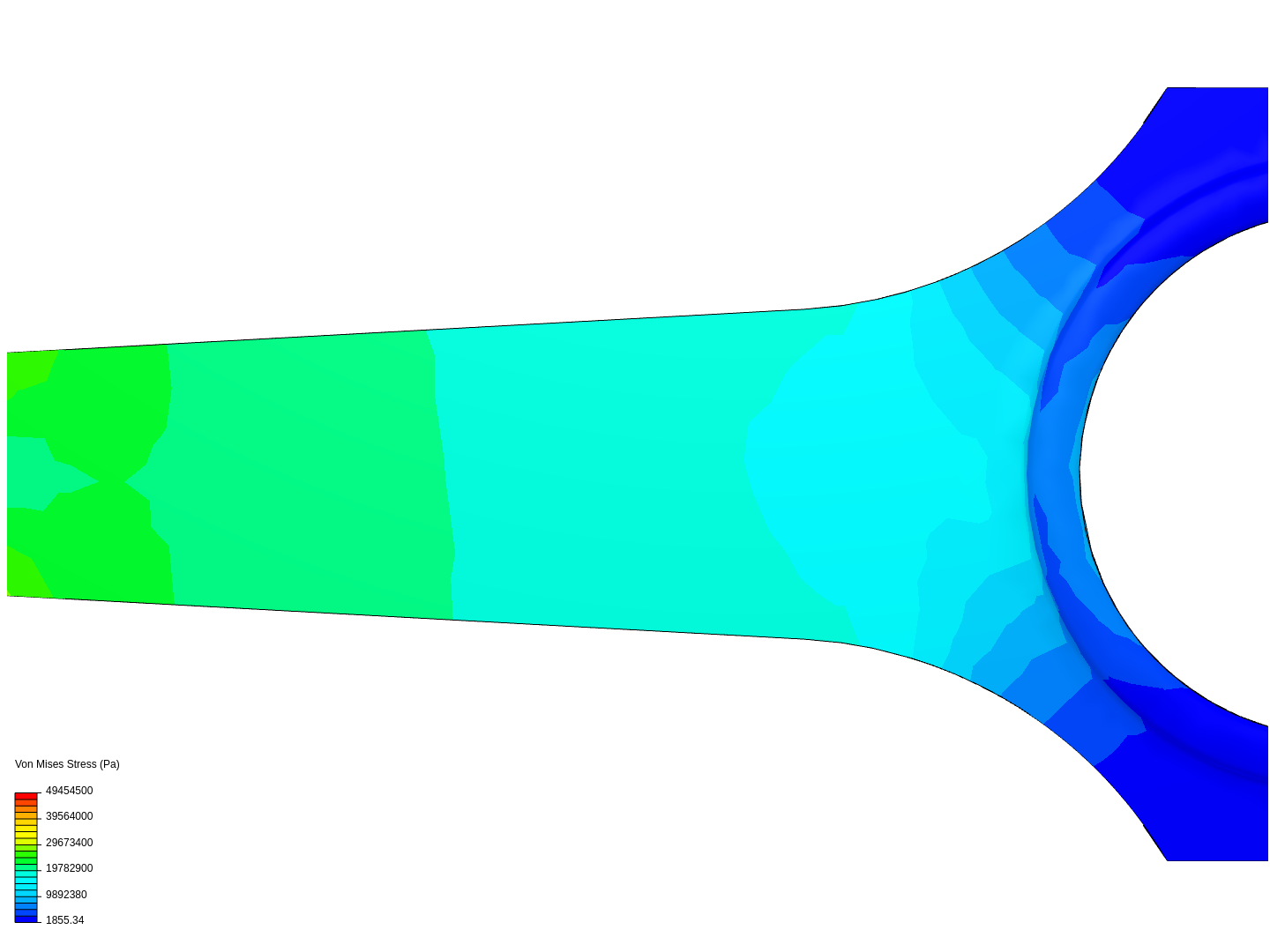 Connecting rod stress analysis image