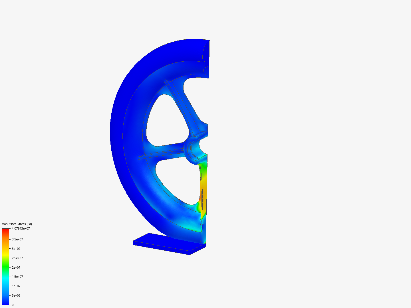 Tutorial: Nonlinear Analysis of a Wheel image