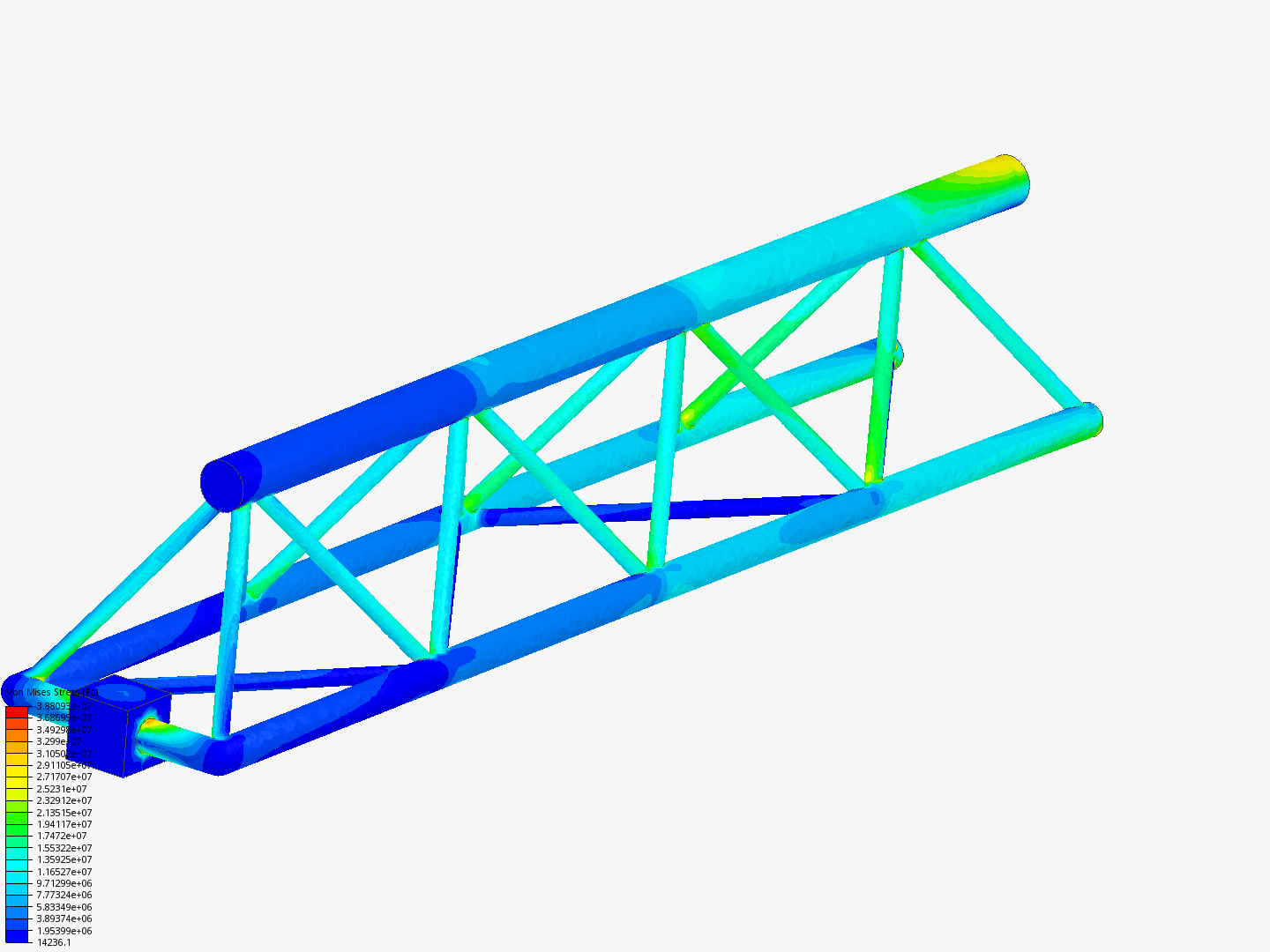 Tutorial - Linear static analysis of a crane image