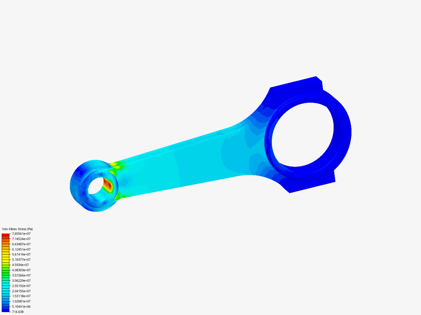 Connecting rod stress analysis image