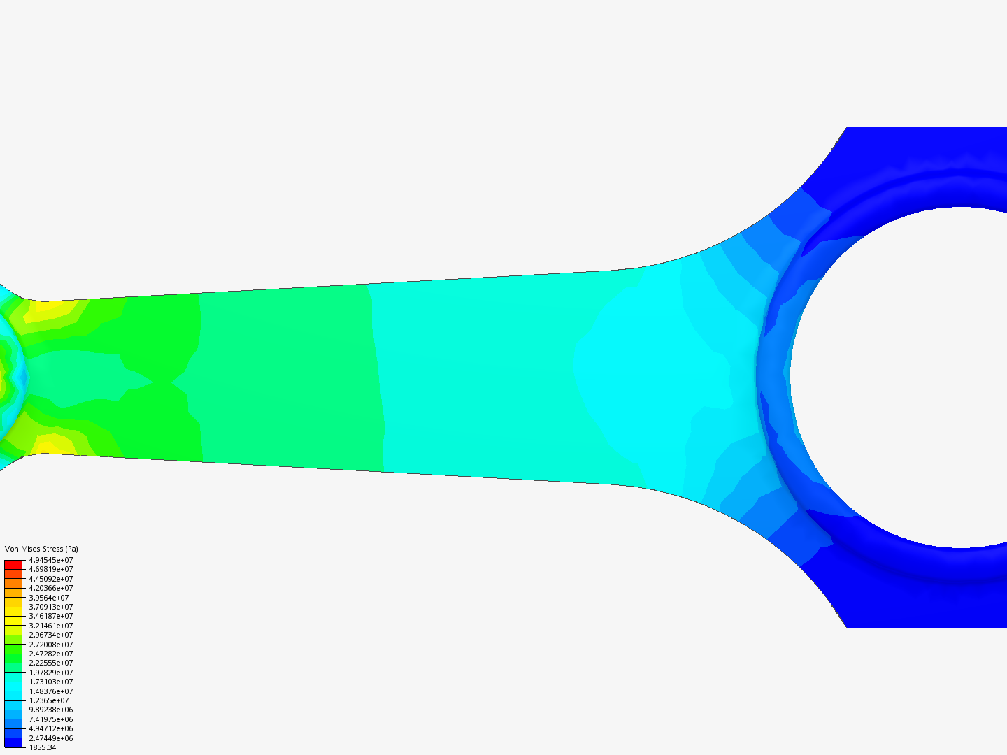 Connecting rod stress analysis image