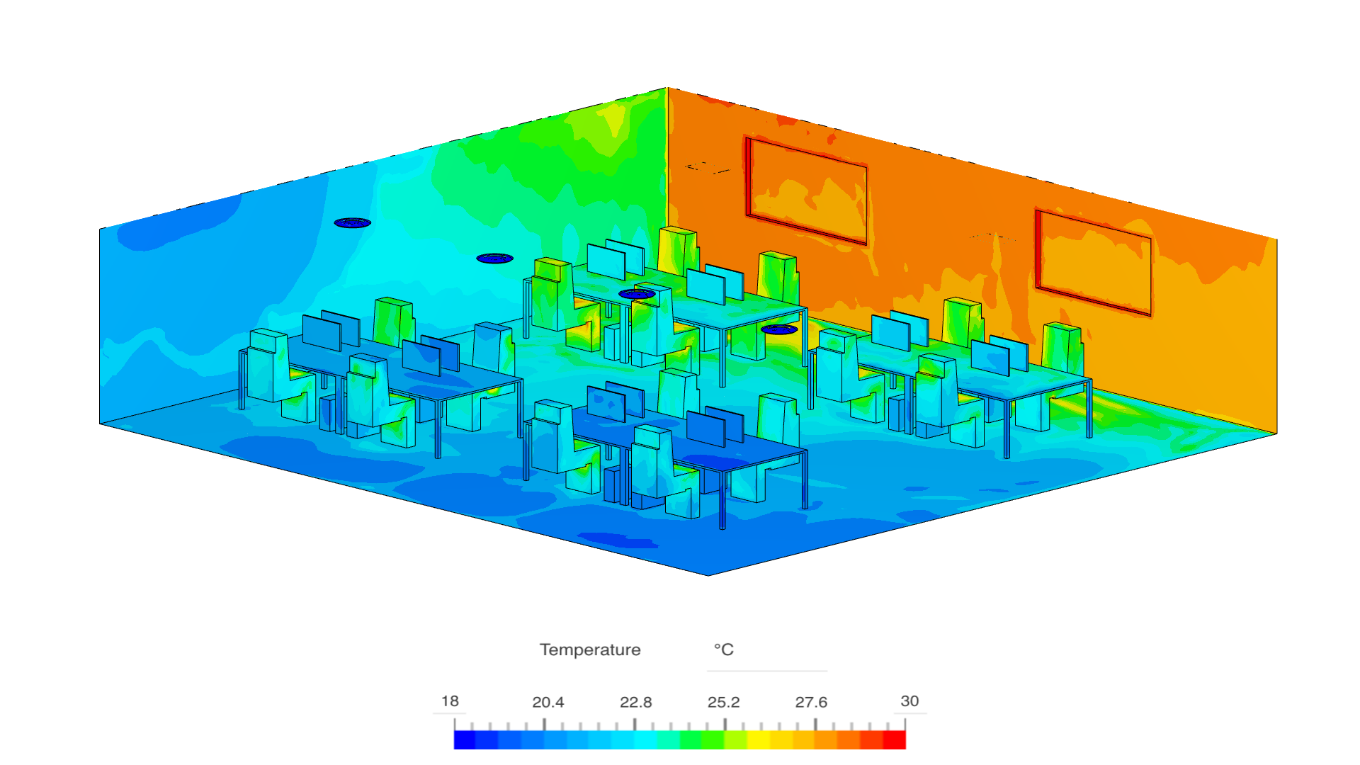 Office Space Thermal Comfort - Copy by gannett | SimScale