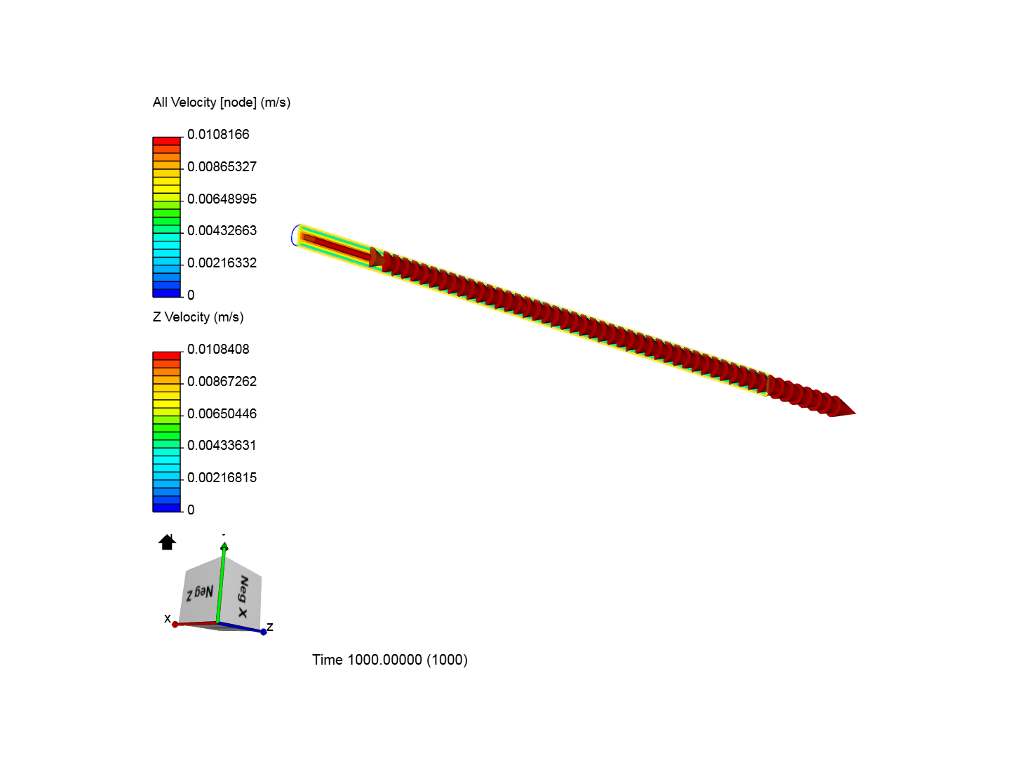 Laminar flow in a pipe image