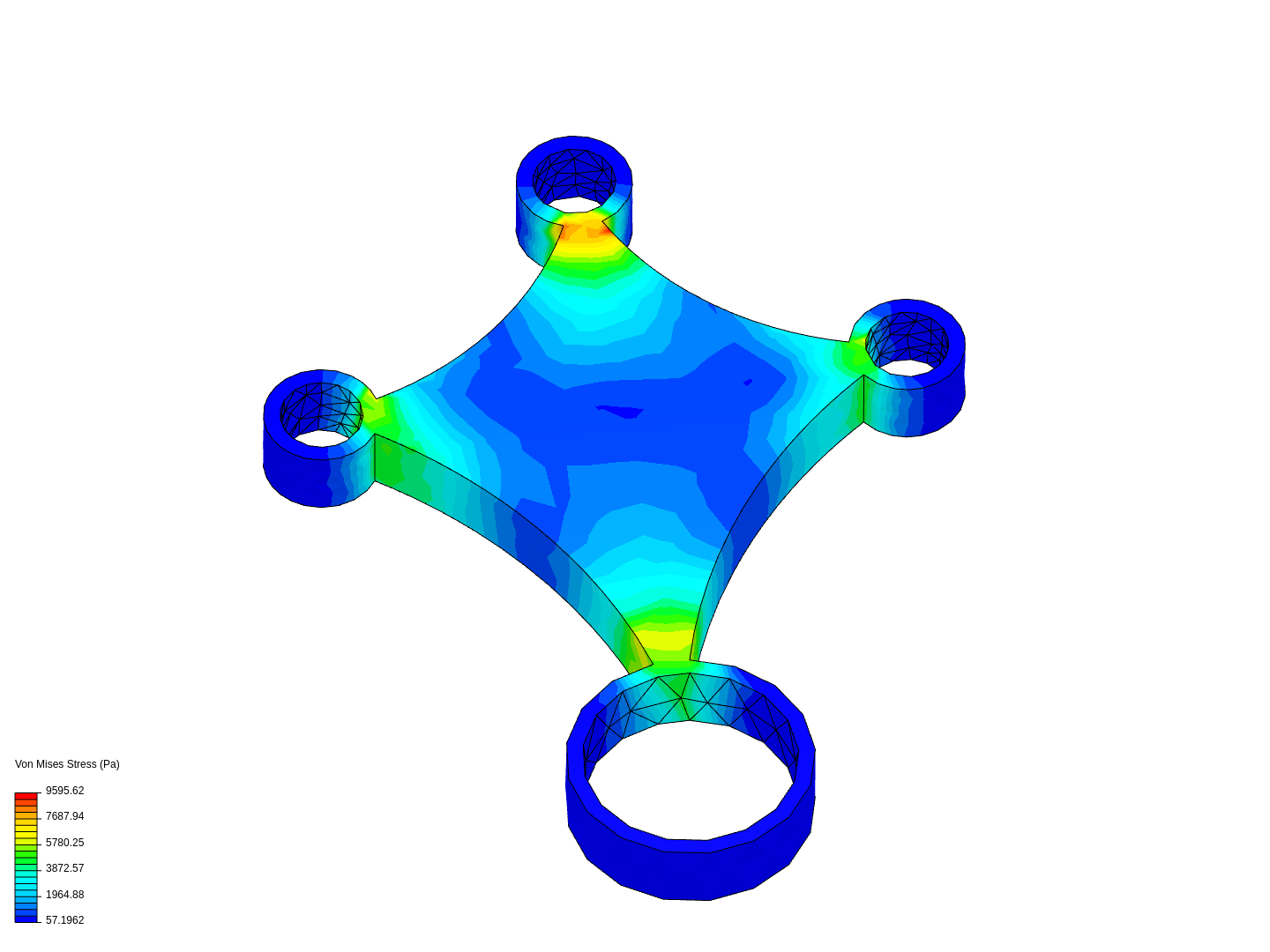 4 point connector - tensile simulation image