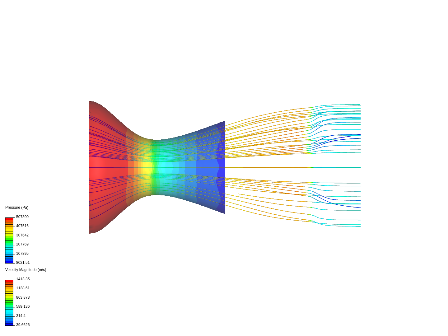 The normal shock wave simulation image