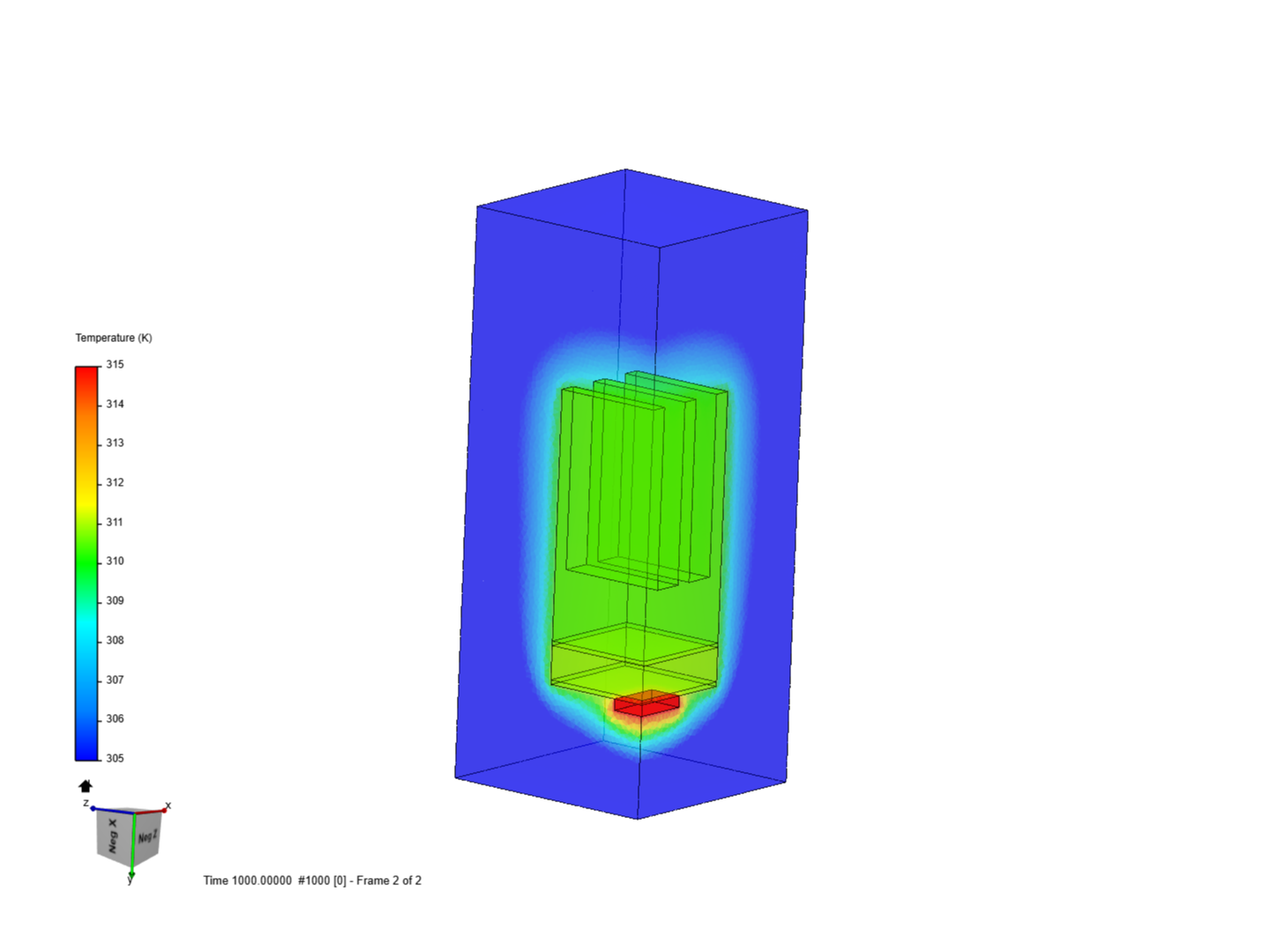 LED natural convection_CFD image