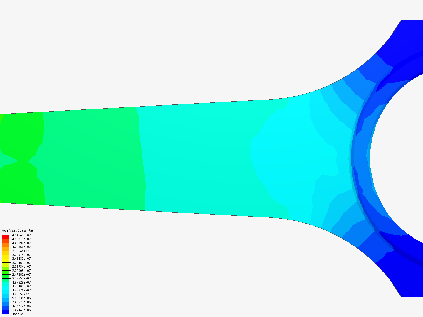 Connecting rod stress analysis image