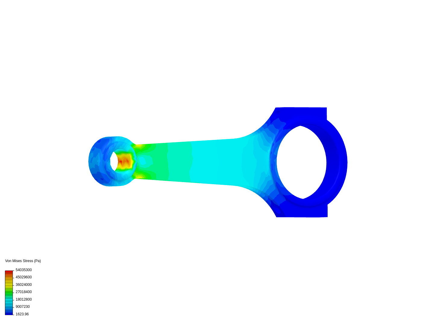 Tutorial 1:  Stress analysis of a connecting rod image