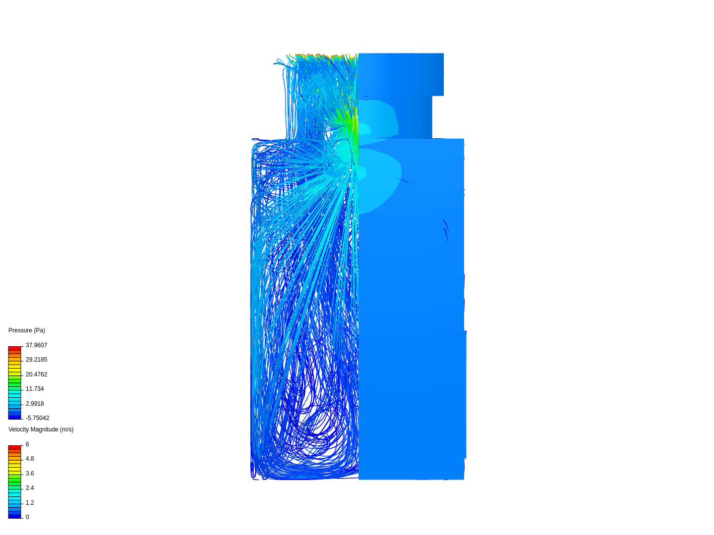 Fan inlet curve rotating image