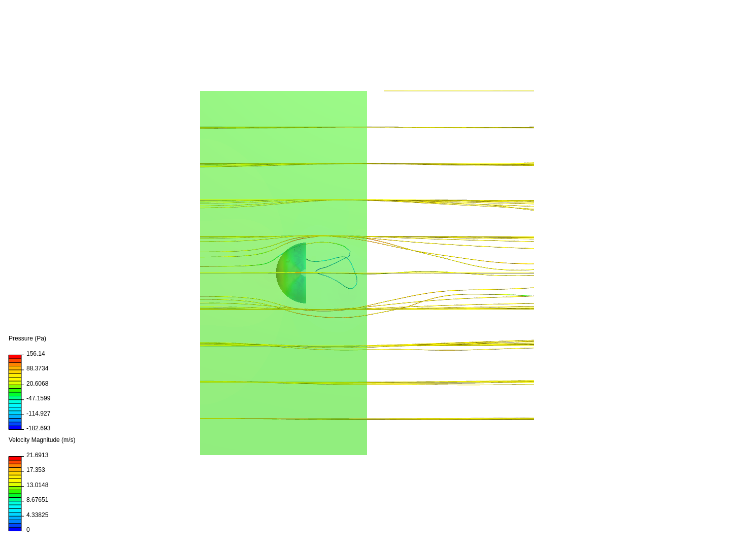 Hemisphere flow 3D image