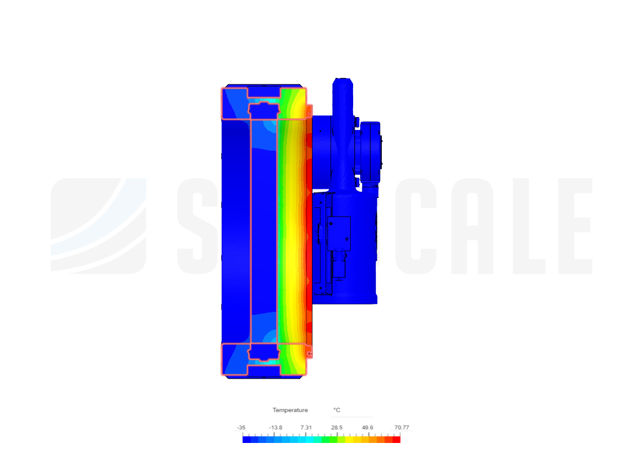 Heating flange - Thermal analysis image