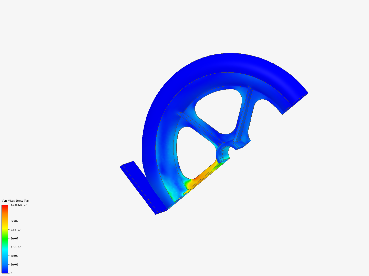 Tutorial: Nonlinear Analysis of a Wheel image