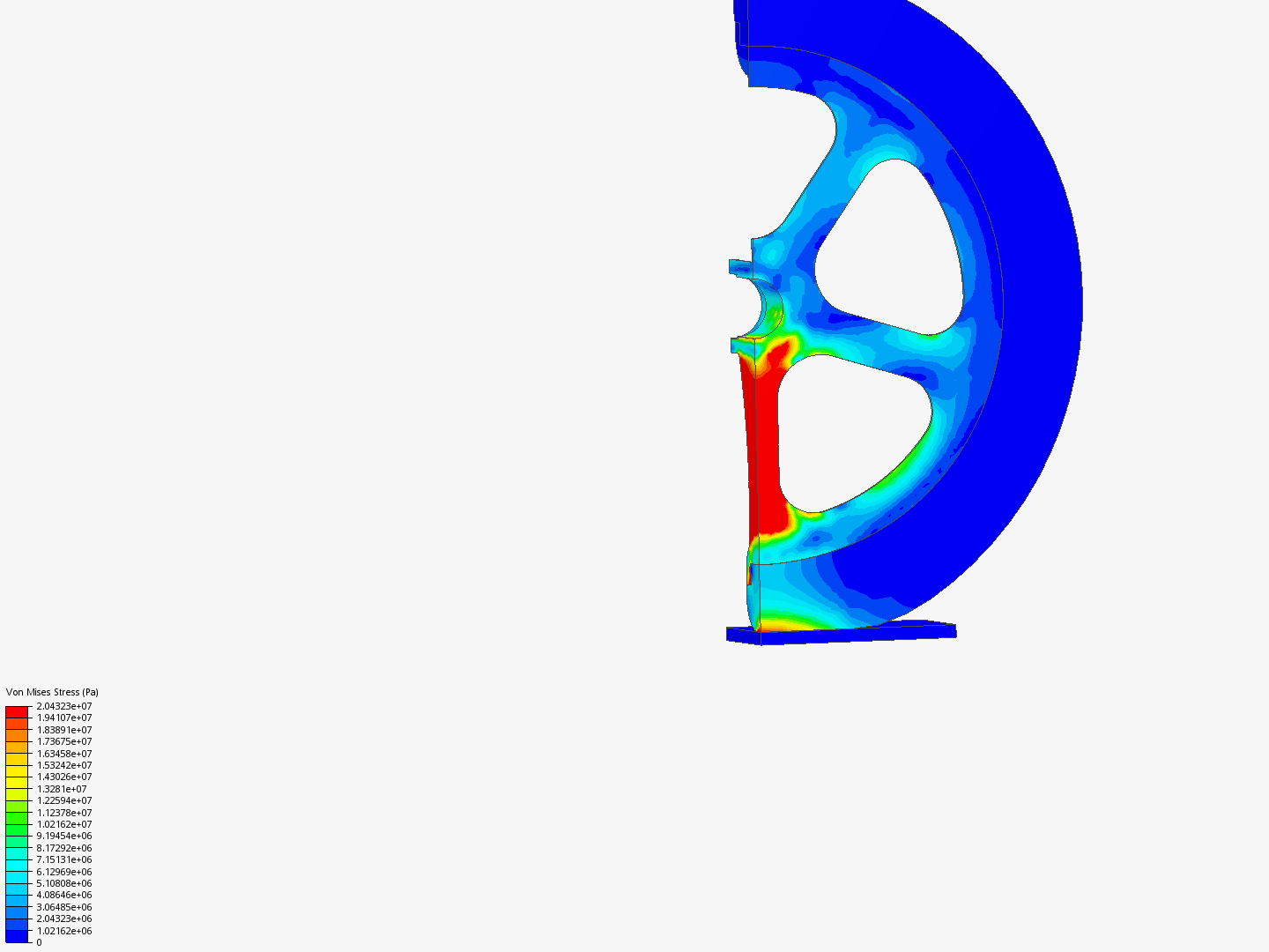 Tutorial: Nonlinear Analysis of a Wheel image