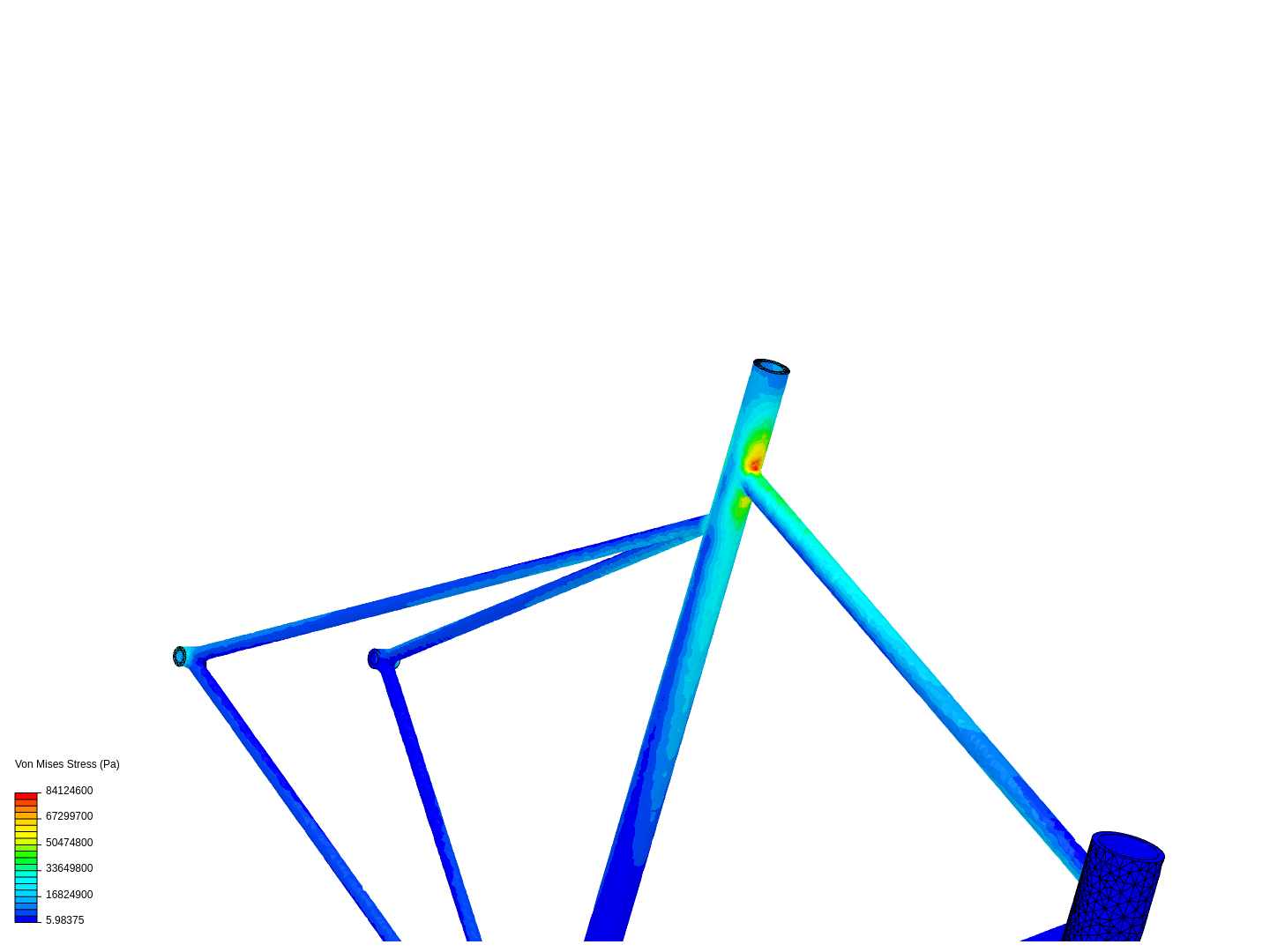 Stress analysis of bicycle frame image