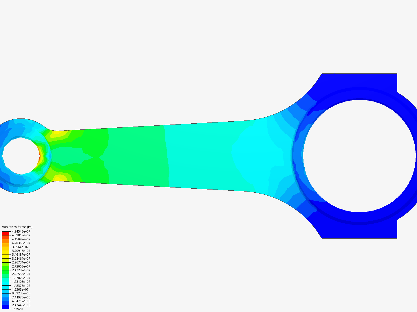 Connecting rod stress analysis image