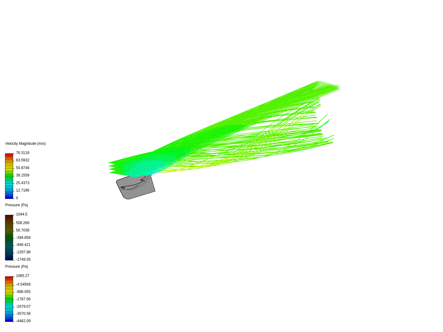 2-element wing - 9.5deg/0deg - CFD Simulation image