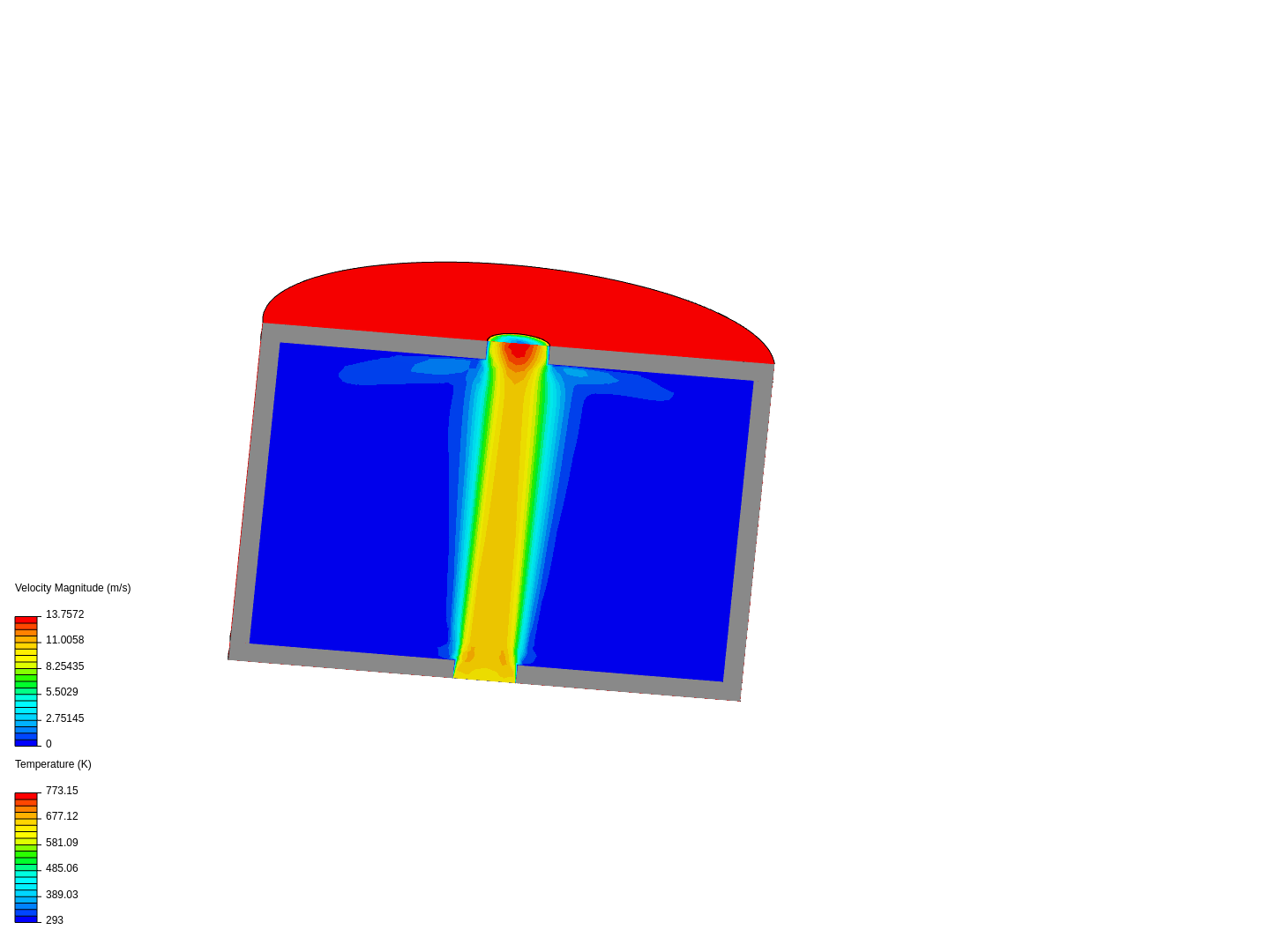 Thermal flow simulation image