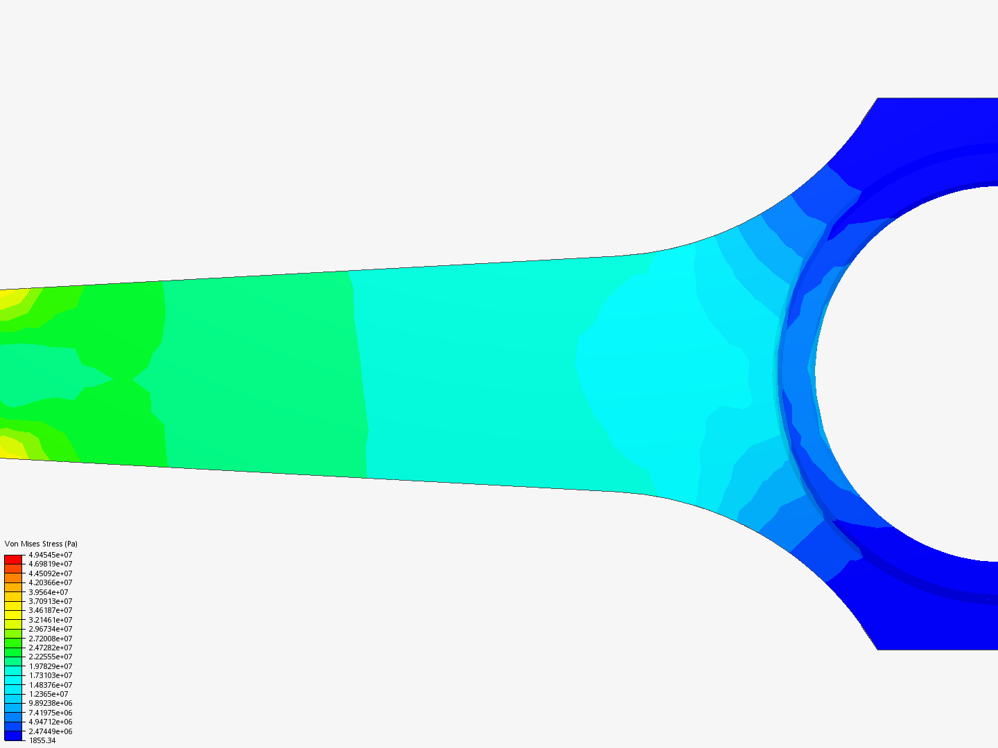 Connecting rod stress analysis image