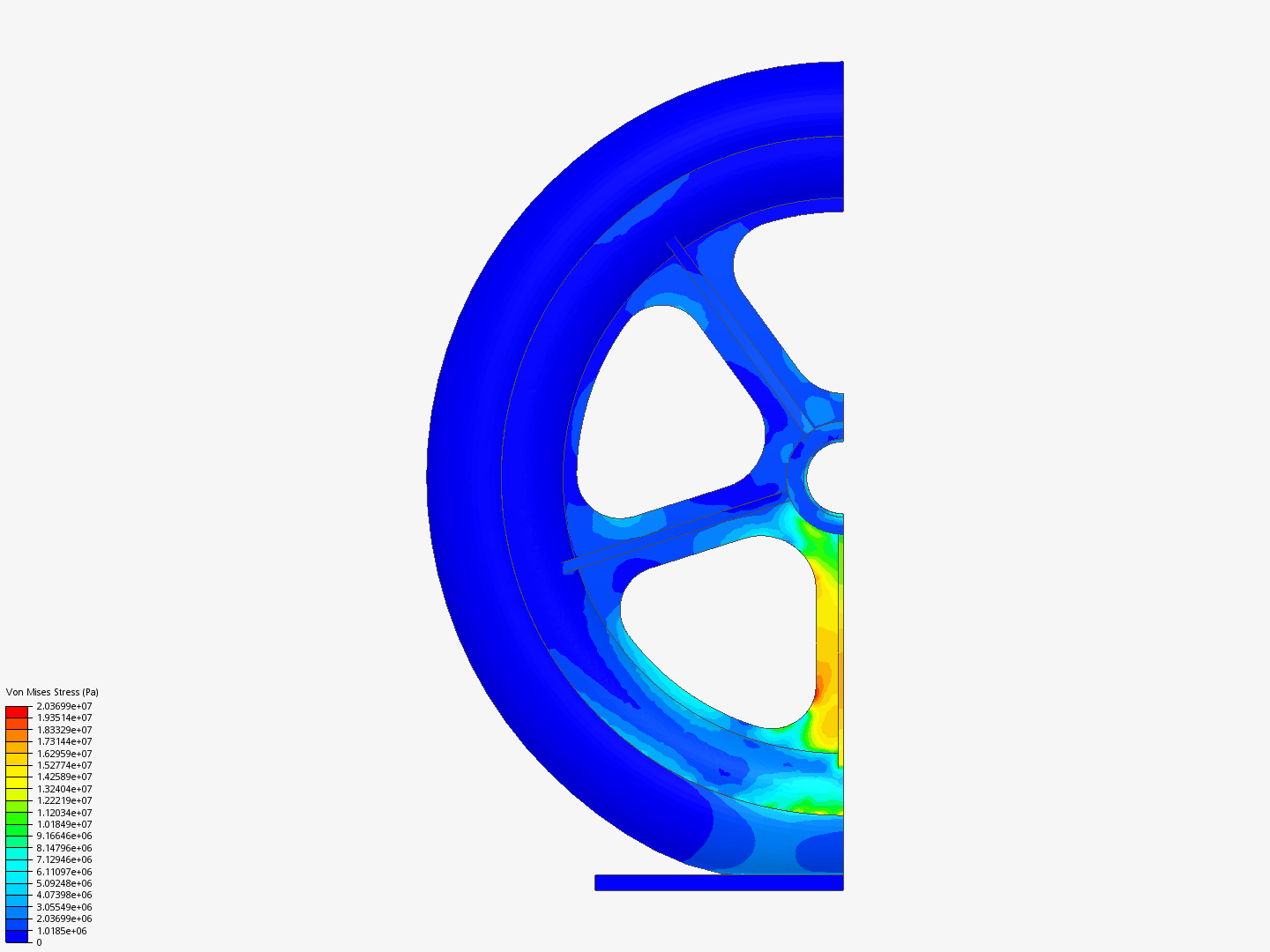 Tutorial: Nonlinear Analysis of a Wheel image