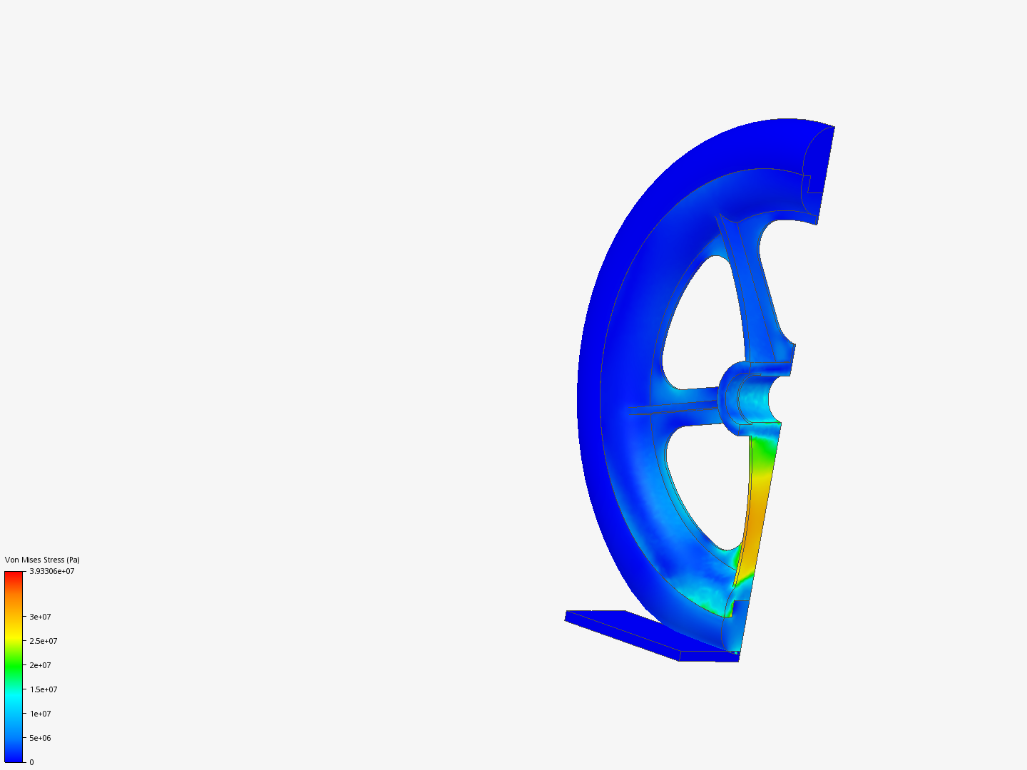 Tutorial: Nonlinear Analysis of a Wheel image